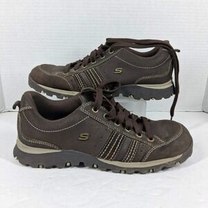 Skechers Grand Jam 46397 Brown Leather Suede Trail Hiking Y2K Shoes Womens 9.5